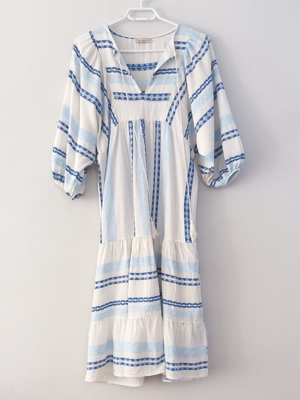 LOGICA MADE IN ITALY puff sleeve peasant dress